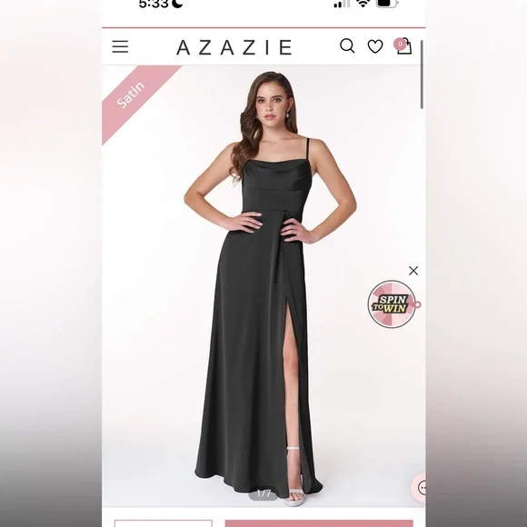 Azazie | Dresses | Black Satin Bridesmaid Dress | Poshmark Azazie | Dresses | Black Satin Bridesmaid Dress | Poshmark
